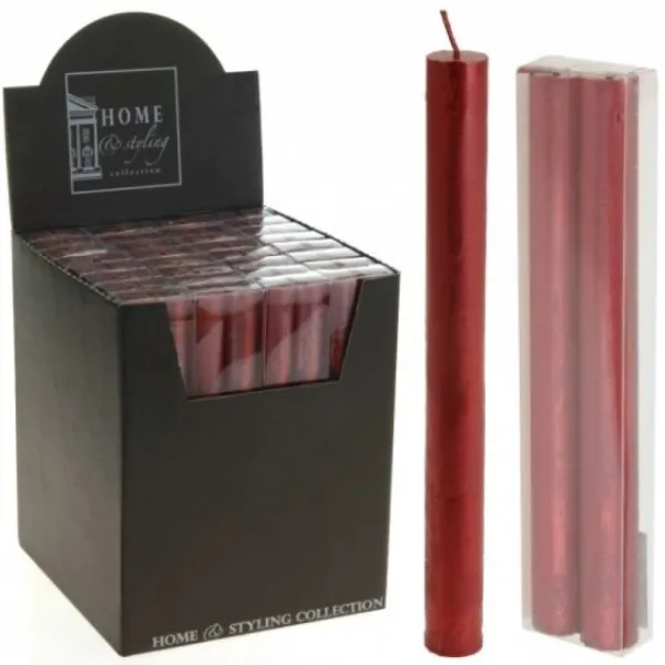 Badaboum Bougie Chandelier Décorative Rouge X2