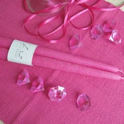 Badaboum Bougie Chandelier Mariage Fuchsia X 2 Pi Ces