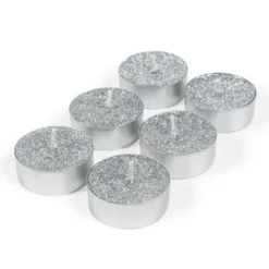 Badaboum Bougie Chauffe Plat Argent Paillet X 4 Pi Ces Online