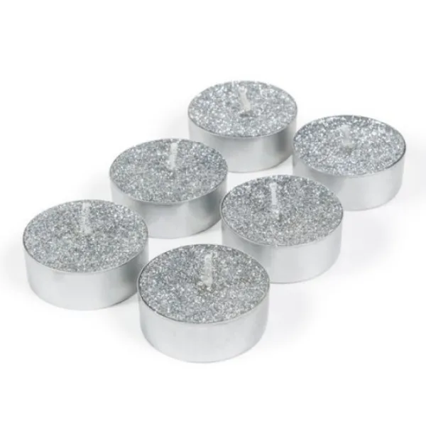 Badaboum Bougie Chauffe Plat Argent Paillet X 4 Pi Ces Online