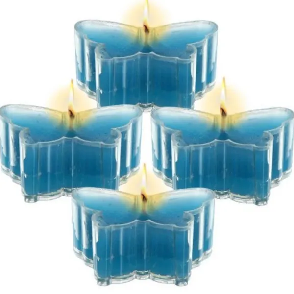 Badaboum Bougie Chauffe Plat Forme Papillon Turquoise X 4 Pi Ces Hot