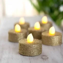 Badaboum Bougie Chauffe Plat Led Paillet Or X 3 Pi Ces Sale