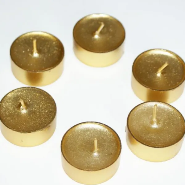 Badaboum Bougie Chauffe Plat Or Paillet X 4 Pi Ces Sale