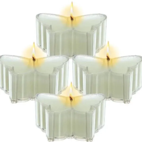 Badaboum Bougie Chauffe Plat Papillon Blanc X 4 Pi Ces Clearance