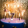 Best Bougie Chiffre 7 Paillet E Bleu Marine Theme Joyeux Anniversaire