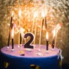 Online Bougie Chiffre 2 Paillet E Bleu Marine Theme Joyeux Anniversaire