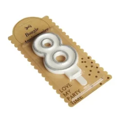 Clearance Bougie Chiffre Anniversaire Paillet 8 Theme Joyeux Anniversaire