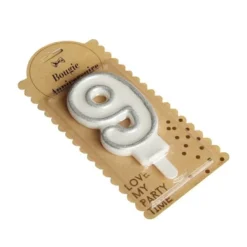 Sale Bougie Chiffre Anniversaire Paillet 9 Theme Joyeux Anniversaire