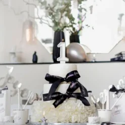 New Bougie Chiffre Anniversaire Paillet 1 Theme Joyeux Anniversaire