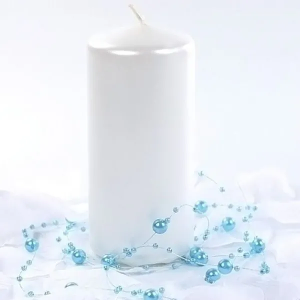 Badaboum Bougie Cylindrique Blanc Nacr 12Cm X 6 Pi Ces Best