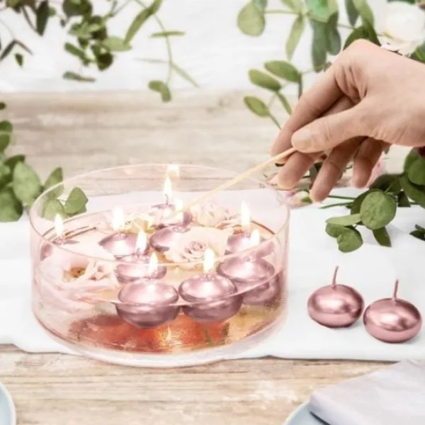 Badaboum Bougie Flottante Rose Gold X 50 Pi Ces