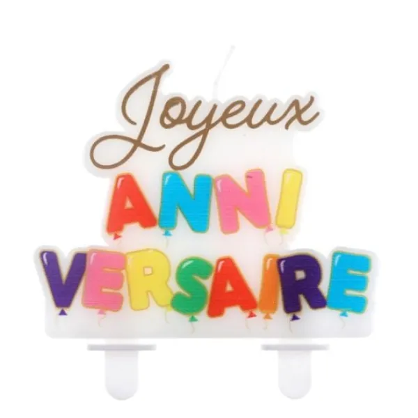 Discount Bougie Joyeux Anniversaire Multicolore 8 Cm Theme Joyeux Anniversaire