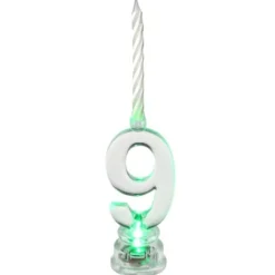 Hot Bougie Led Anniversaire Chiffre 9 Theme Joyeux Anniversaire