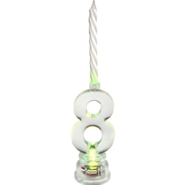 Outlet Bougie Led Anniversaire Chiffre 8 Theme Joyeux Anniversaire