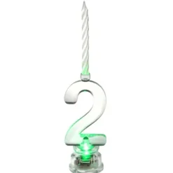 Clearance Bougie Led Anniversaire Chiffre 2 Theme Joyeux Anniversaire
