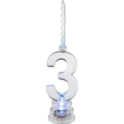 Hot Bougie Led Anniversaire Chiffre 3 Theme Joyeux Anniversaire