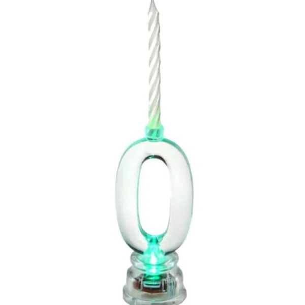Hot Bougie Led Anniversaire Chiffre 0 Theme Joyeux Anniversaire