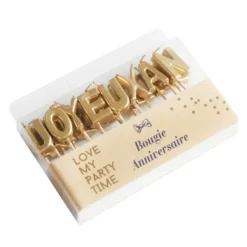 New Bougie Lettre Pique Joyeux Anniversaire Or Paillet E Theme Joyeux Anniversaire