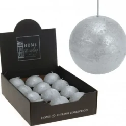 Badaboum Bougie Mariage Boule Argent 6Cm X 10 Pi Ces Best