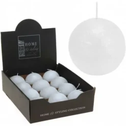 Badaboum Bougie Mariage Boule Blanche 6Cm X 10 Pi Ces Hot