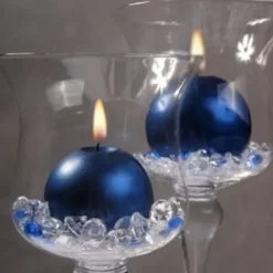 Badaboum Bougie Mariage Boule Bleu Marine 6Cm X 10 Pi Ces Hot