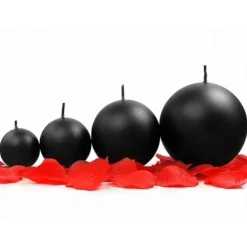 Badaboum Bougie Mariage Boule Noire 6Cm X 10 Pi Ces