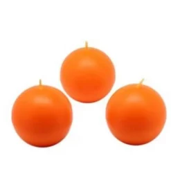 Badaboum Bougie Mariage Boule Orange 6Cm Best
