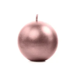 Badaboum Bougie Mariage Boule Rose Gold 8Cm X 6 Pi Ces New