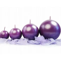 Badaboum Bougie Mariage Boule Violet 6Cm X 10 Pi Ces Best