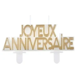 Sale Bougie Originale Joyeux Anniversaire Or 8X7 Cm Theme Joyeux Anniversaire
