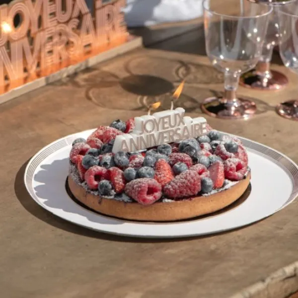 Discount Bougie Originale Joyeux Anniversaire Rose Gold 8X7 Cm Theme Joyeux Anniversaire