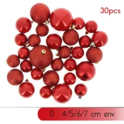 Badaboum Boule De Noel Assorties Rouge X 30 Pi Ces Clearance