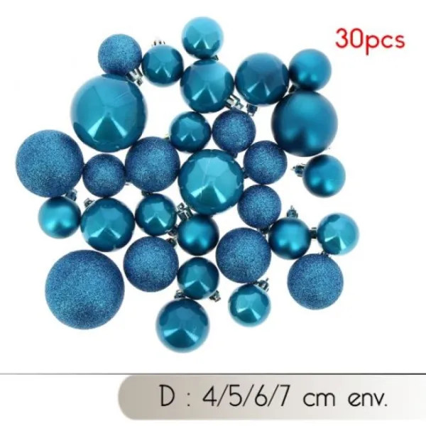 Badaboum Boule De Noel Assorties Turquoise X 30 Pi Ces Online