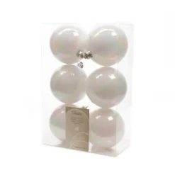 Badaboum Boule De Noel Blanche 8 Cm X 6 Pi Ces Best