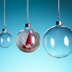 Badaboum Boule De Noel En Verre Transparent 8Cm