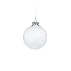 Badaboum Boule De Noel En Verre Transparent 8Cm