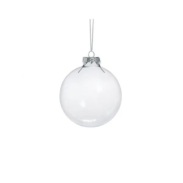 Badaboum Boule De Noel En Verre Transparent 8Cm