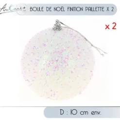 Badaboum Boule De Noel Finition Paillet E X 2 Pi Ces Outlet