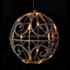 Badaboum Boule De Noel Lumineuse Acrylique 3D Blanc Chaud Best