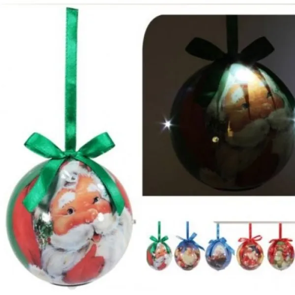 Badaboum Boule De Noel Lumineuse Led Du P Re Noel New