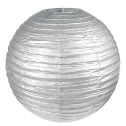 Badaboum Boule En Papier Lampion M Tallis E Argent 30Cm X 2 Pi Ces
