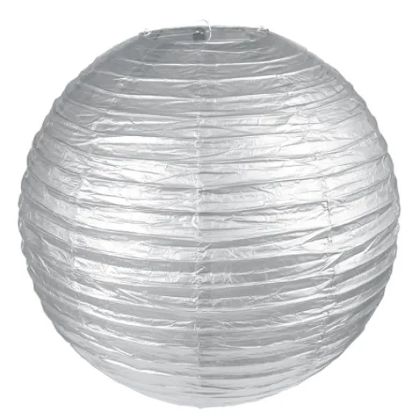 Badaboum Boule En Papier Lampion M Tallis E Argent 30Cm X 2 Pi Ces