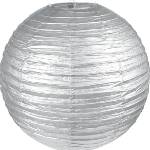 Badaboum Boule En Papier Lampion M Tallis E Argent 50 Cm