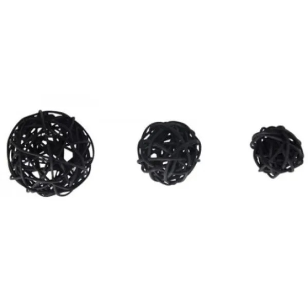 Boule En Rotin Noir X 10 Pi Ces Theme Cinema