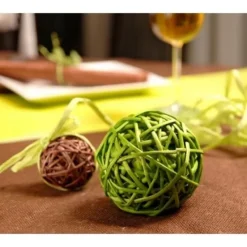 Boule En Rotin Noir X 10 Pi Ces Theme Cinema