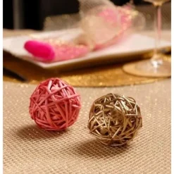 Boule En Rotin Noir X 10 Pi Ces Theme Cinema