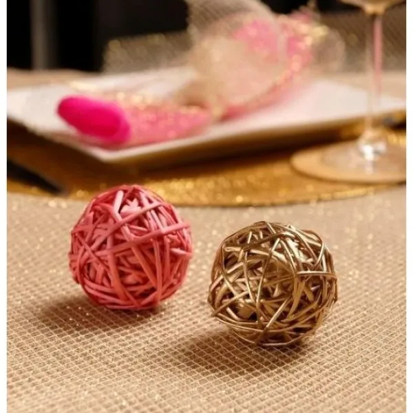 Boule En Rotin Noir X 10 Pi Ces Theme Cinema