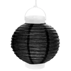 Badaboum Boule Japonaise Noir Lanterne Avec Led 20Cm