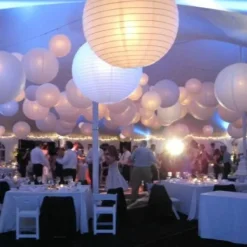 Badaboum Boule Japonaise Noir Lanterne Avec Led 20Cm