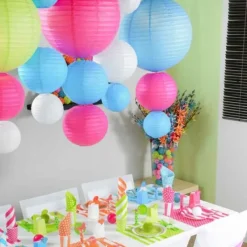 Clearance Boule Lampion En Papier 10Cm Blanc X2 Theme Cinema